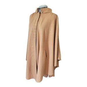 Vintage M.G. Kinsler Wool Cape Jacket OS Tan